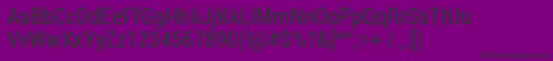 フォントRobotoCondensedRegular – 紫の背景に黒い文字