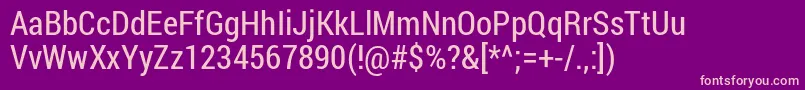 Шрифт RobotoCondensedRegular – розовые шрифты на фиолетовом фоне