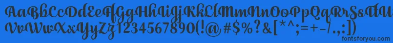 JulySeventhRegular Font – Black Fonts on Blue Background