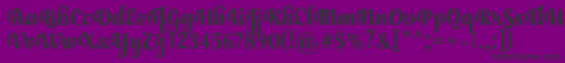 JulySeventhRegular Font – Black Fonts on Purple Background