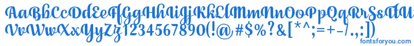 JulySeventhRegular Font – Blue Fonts on White Background