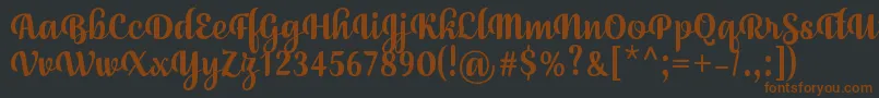 JulySeventhRegular Font – Brown Fonts on Black Background