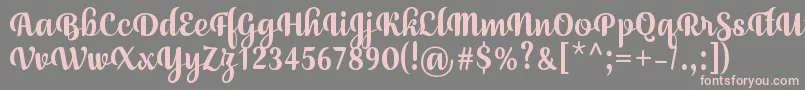 JulySeventhRegular Font – Pink Fonts on Gray Background