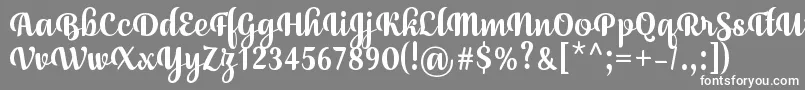 JulySeventhRegular Font – White Fonts on Gray Background