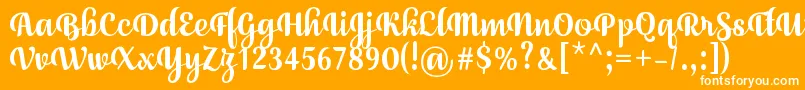 JulySeventhRegular Font – White Fonts on Orange Background