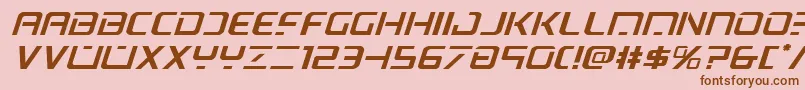 Psyonicexpandital Font – Brown Fonts on Pink Background