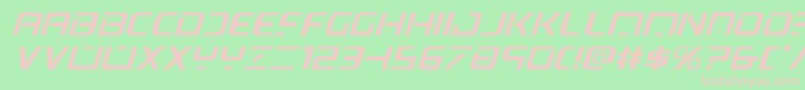 Psyonicexpandital Font – Pink Fonts on Green Background