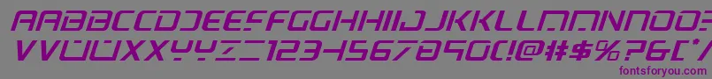 Psyonicexpandital Font – Purple Fonts on Gray Background