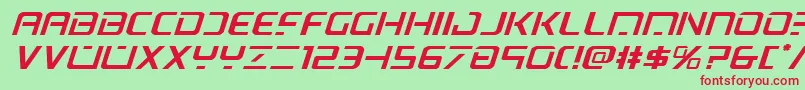 Psyonicexpandital Font – Red Fonts on Green Background