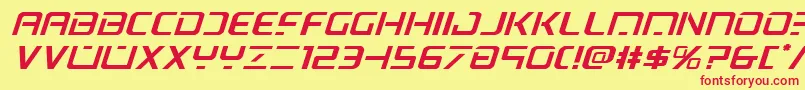 Psyonicexpandital Font – Red Fonts on Yellow Background