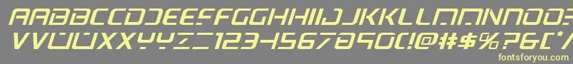 Psyonicexpandital Font – Yellow Fonts on Gray Background