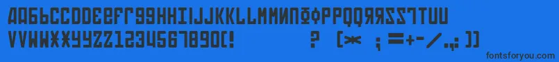 Soviet4 Font – Black Fonts on Blue Background