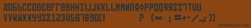 Шрифт Soviet4 – чёрные шрифты на коричневом фоне
