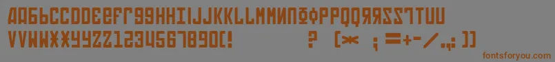 Soviet4-Schriftart – Braune Schriften auf grauem Hintergrund
