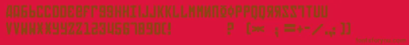 Soviet4 Font – Brown Fonts on Red Background
