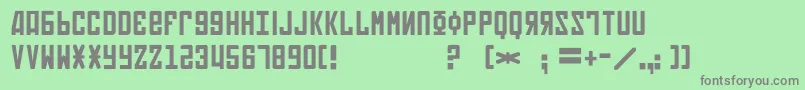 Soviet4-fontti – harmaat kirjasimet vihreällä taustalla