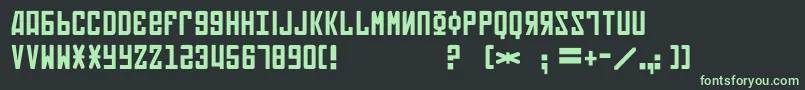 Soviet4 Font – Green Fonts on Black Background