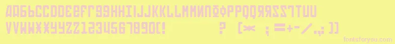 Soviet4 Font – Pink Fonts on Yellow Background