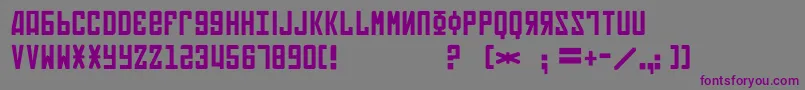 フォントSoviet4 – 紫色のフォント、灰色の背景