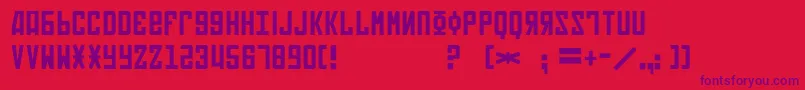 Soviet4 Font – Purple Fonts on Red Background