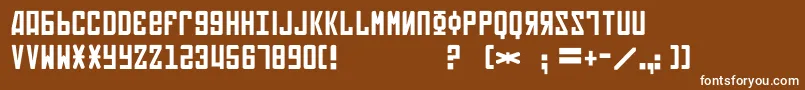 Czcionka Soviet4 – białe czcionki na brązowym tle