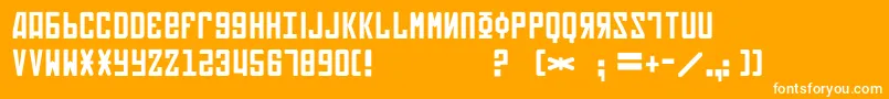 Soviet4 Font – White Fonts on Orange Background