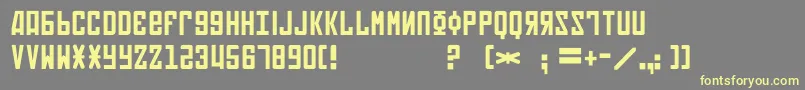 Soviet4 Font – Yellow Fonts on Gray Background