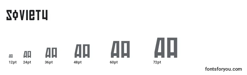 Размеры шрифта Soviet4