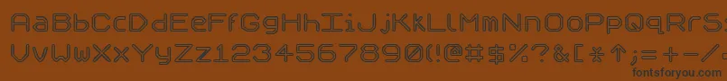 フォントSpeculo – 黒い文字が茶色の背景にあります