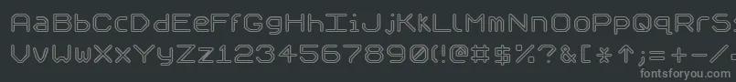 フォントSpeculo – 黒い背景に灰色の文字