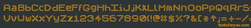 フォントSpeculo – 黒い背景にオレンジの文字