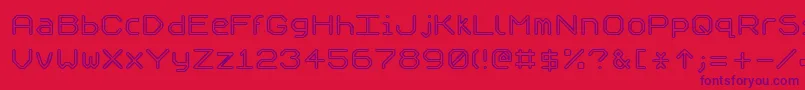 フォントSpeculo – 赤い背景に紫のフォント