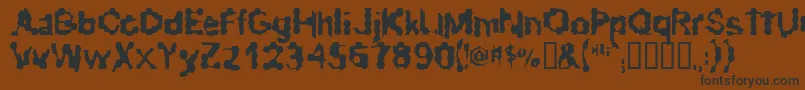 RibbedRoughRider Font – Black Fonts on Brown Background