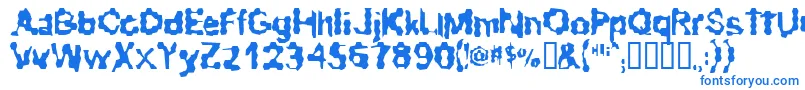 RibbedRoughRider-Schriftart – Blaue Schriften