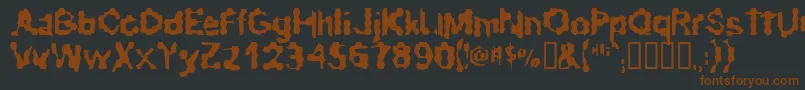 RibbedRoughRider Font – Brown Fonts on Black Background
