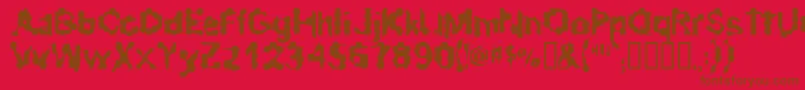 RibbedRoughRider Font – Brown Fonts on Red Background