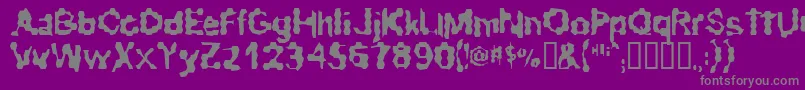 RibbedRoughRider-Schriftart – Graue Schriften auf violettem Hintergrund