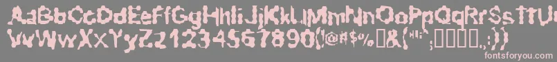 RibbedRoughRider Font – Pink Fonts on Gray Background