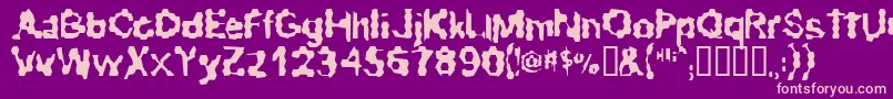 RibbedRoughRider Font – Pink Fonts on Purple Background