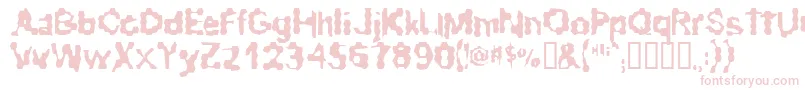 RibbedRoughRider Font – Pink Fonts on White Background