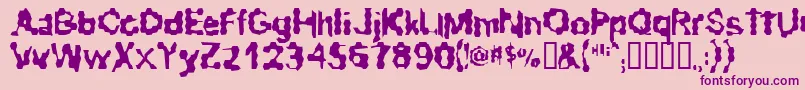 RibbedRoughRider Font – Purple Fonts on Pink Background