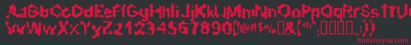 RibbedRoughRider Font – Red Fonts on Black Background
