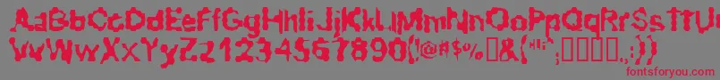 RibbedRoughRider Font – Red Fonts on Gray Background