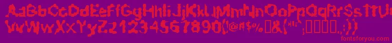 RibbedRoughRider Font – Red Fonts on Purple Background