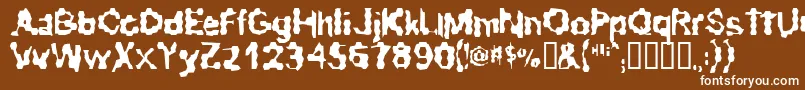 RibbedRoughRider Font – White Fonts on Brown Background
