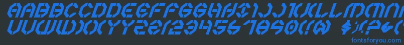 Подробнее о шрифте Year3000boldItalic Шрифт Year3000boldItalic – синие шрифты на чёрном фоне