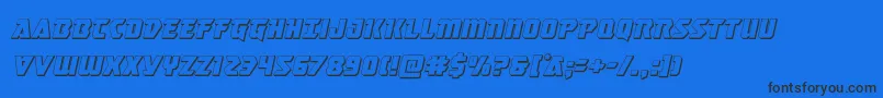 Masterbreaker3Dital Font – Black Fonts on Blue Background