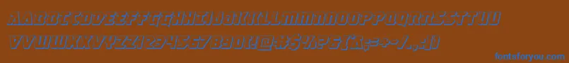 Masterbreaker3Dital Font – Blue Fonts on Brown Background