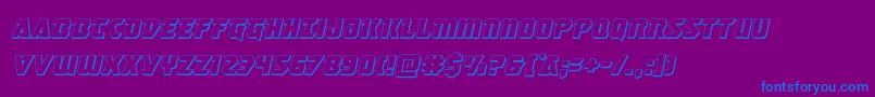 Masterbreaker3Dital Font – Blue Fonts on Purple Background