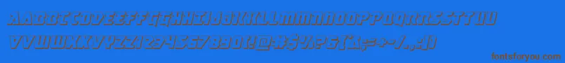 Masterbreaker3Dital Font – Brown Fonts on Blue Background